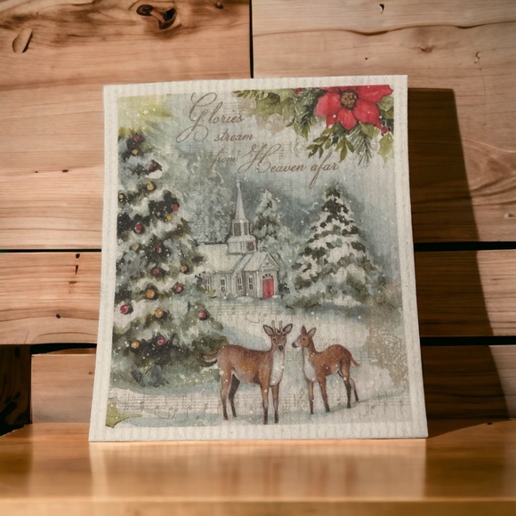 Christmas Swedish Cloth , Biodegradable, very Absorbent - Picture 5 of 7